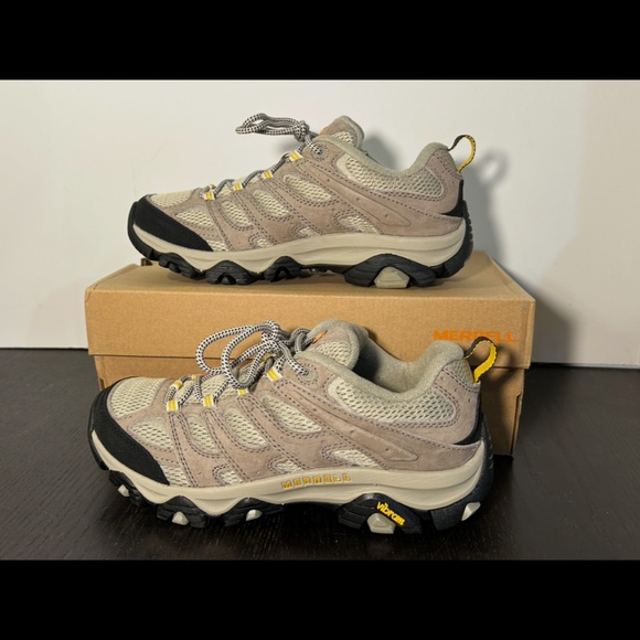 Merrell Moab 3 Trail Hiking Shoes Sneakers Taupe/Yellow Womans 8.5M - Picture 6 of 16